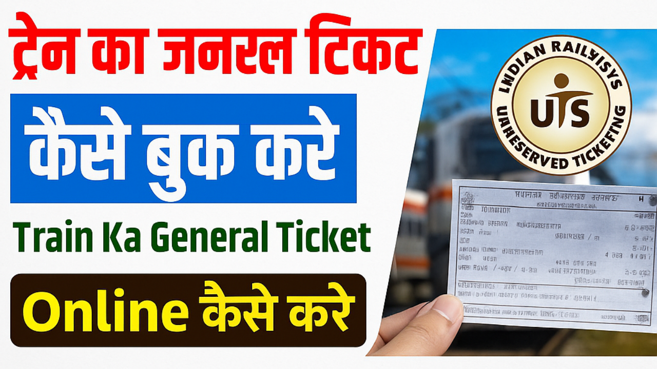 Train Ka General Ticket Kaise Book Kare 2025 : अब ट्रेन का जनरल टिकट लेना हुआ और भी आसान – जानें मोबाइल और स्टेशन से बुकिंग का तरीका